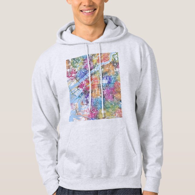 Moletom Mapa da Cidade de Osaka Japão (Frente)