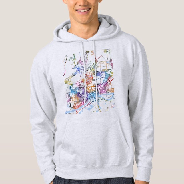 Moletom Mapa da Cidade de Rostov-on-Don Rússia (Frente)
