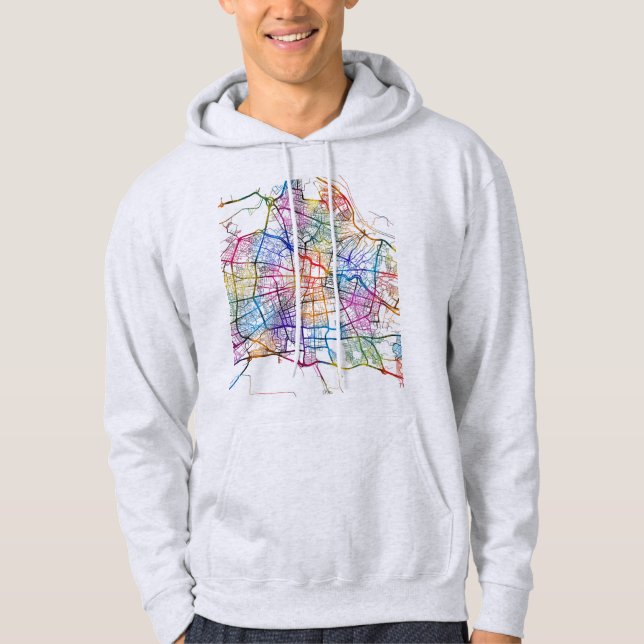 Moletom Mapa da Cidade de Tabriz Irã (Frente)