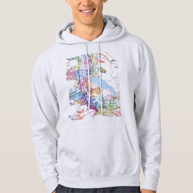 Moletom Mapa da Cidade de Tbilisi Geórgia (Frente)