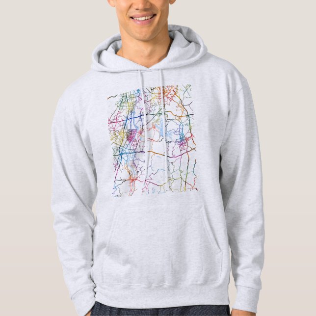 Moletom Mapa da Cidade Meishan China (Frente)