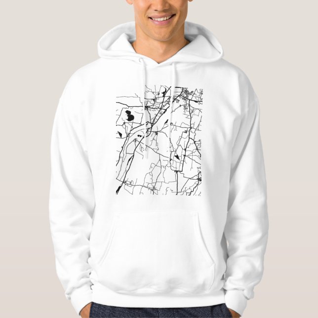 Moletom Mapa da Cidade Theni Tamil Nadu (Frente)
