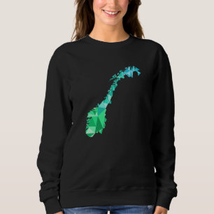Moletom Mapa da Noruega no Estilo de Polígono - Escandinav