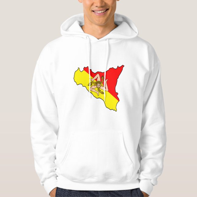 Moletom Mapa da Sicília com o Símbolo Trinacria (Frente)