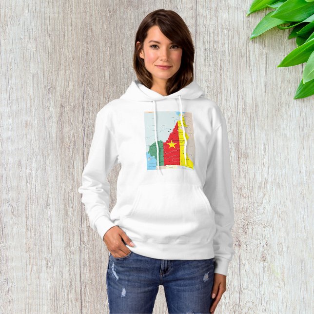 Moletom Mapa Das Mulheres Camarões Hoodie (Criador carregado)