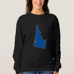 Moletom Mapa de Boise ID Estilo Vintage Funky Design do Es