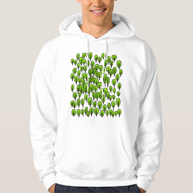 Moletom Mapa de Floresta - Árvores verdes (Frente)