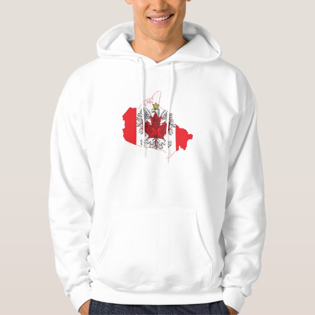Moletom Mapa de Sinalizador do Polônia Canadá (Frente)