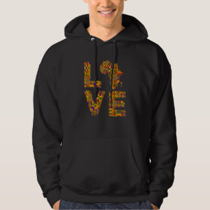 Moletom Mapa do Amor África Impressão Kente para Orgulho A