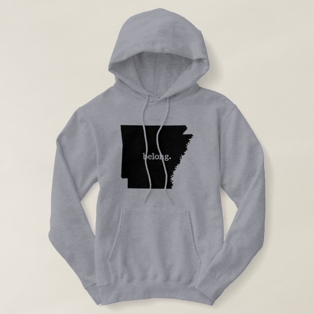Moletom Mapa do Arkansas Belong - Orgulho Estatal (Frente do Design)