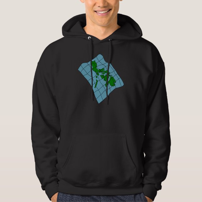 Moletom Mapa do Hoodie dos homens de Filipinas (Frente)