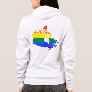 Moletom Mapa do orgulho LGBT no Canadá