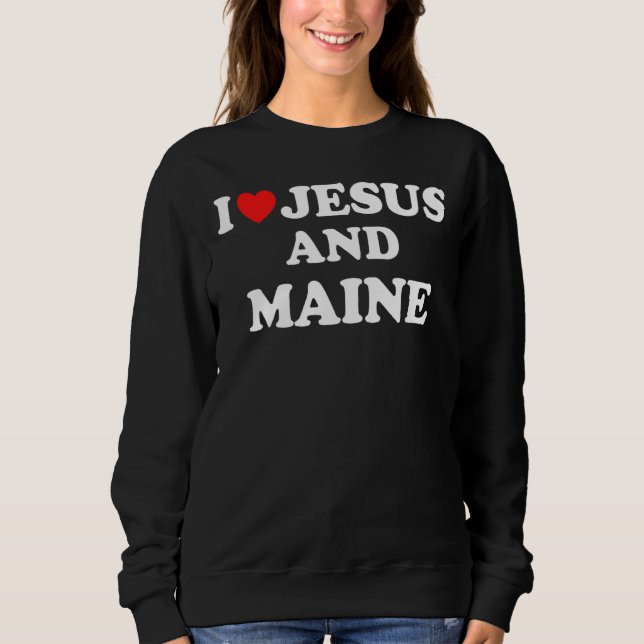 Moletom Mapa Dos Eua Cristão Orgulhoso Eu Amo Jesus E Main (Frente)