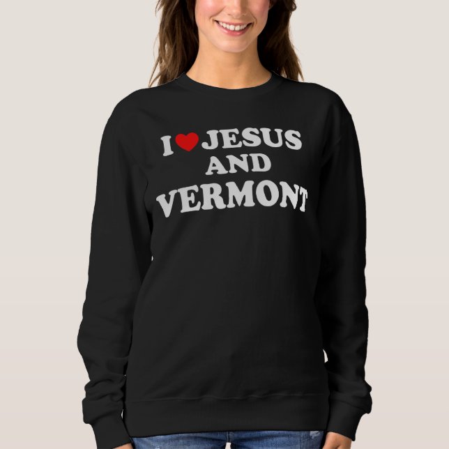 Moletom Mapa Dos Eua Cristão Orgulhoso Eu Amo Jesus E Verm (Frente)