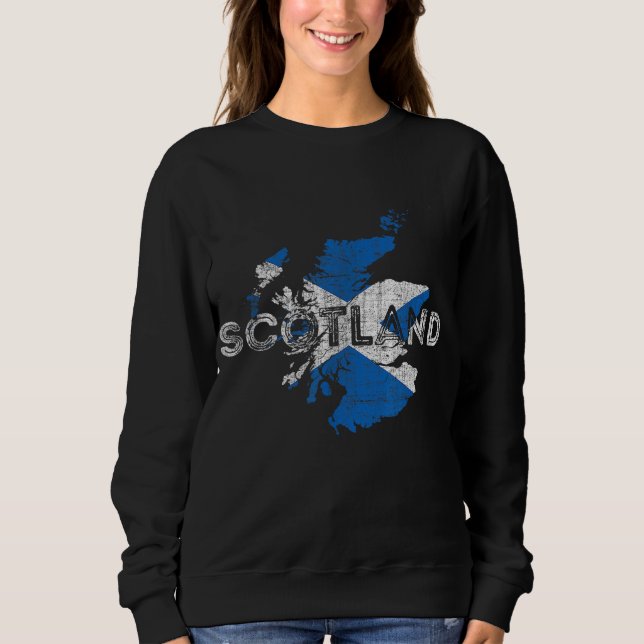 Moletom Mapa escocês e Flag Souvenir - Scotla em dificulda (Frente)