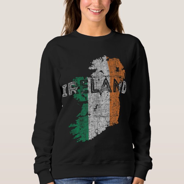 Moletom Mapa irlandês e bandeira Souvenir - Irlanda em dif (Frente)