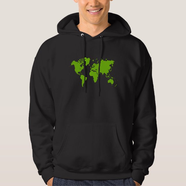 Moletom Mapa Mundial - Verde Martiano (Frente)