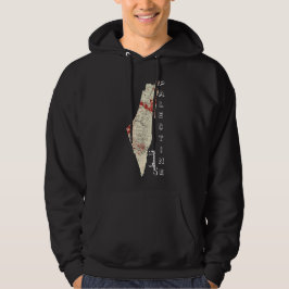 Moletom mapa Palestina caligrafia árabe