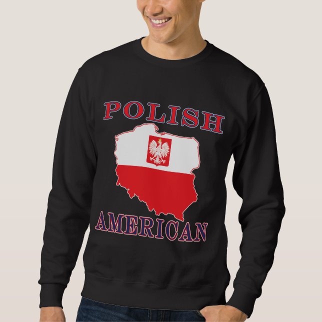 Moletom Mapa Polonês Americano (Frente)