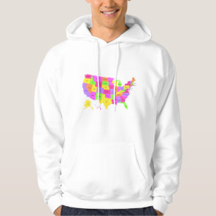 Moletom Mapa Poster dos Estados Unidos da América