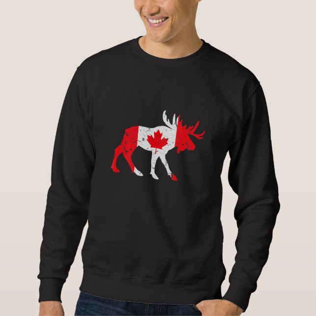 Moletom Mapeou Leaf Animal Canada Flag For Men Wom (Frente)