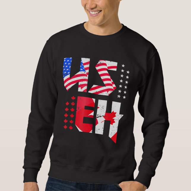 Moletom Maple Leaf U Flag Canadian American Pride Useh Ca (Frente)