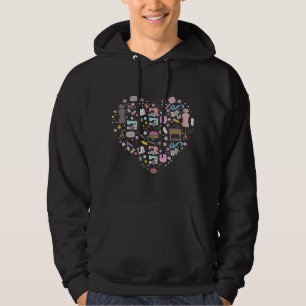 Moletom Máquina de Costura Patchwork Para Amantes de Costu