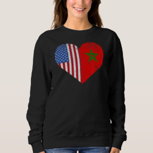 Moletom Marca Americana do Marrocos Heart Marrocos Usa