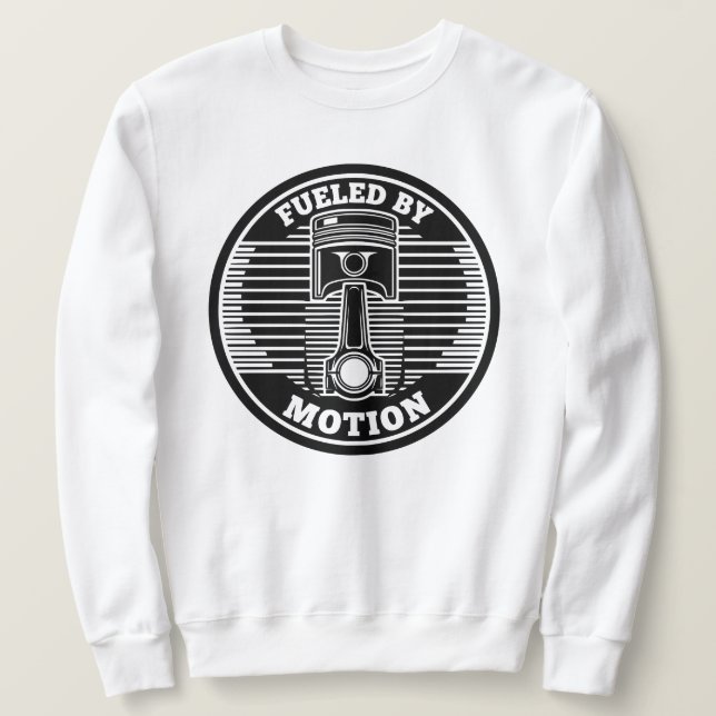 Moletom Marca Circular de Pistão Cinético Mecânico (Frente do Design)