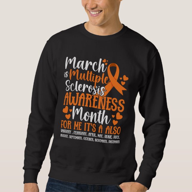 Moletom Marcha é Sensibilização para a Esclerose Múltipla  (Frente)