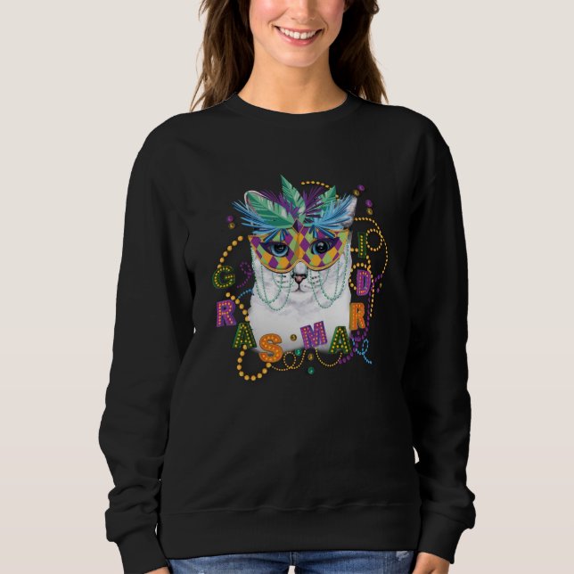 Moletom Mardi Gras Cat, Mardi Gras Engraçado (Frente)