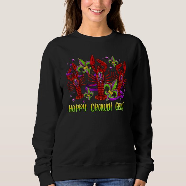 Moletom Mardi Gras Crawfish Costume Shirt Carnaval Party T (Frente)