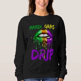 Moletom Mardi Gras Drip Costume Sexy Lips Carnival 2023 NO