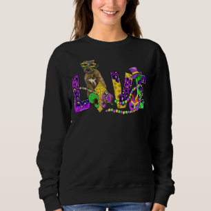 Moletom Mardi Gras Festival de Amor Leopardo Wolfhound D
