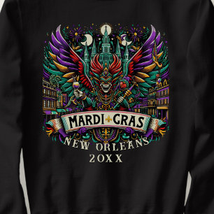 Moletom Mardi Gras New Orleans Winged Devil Design
