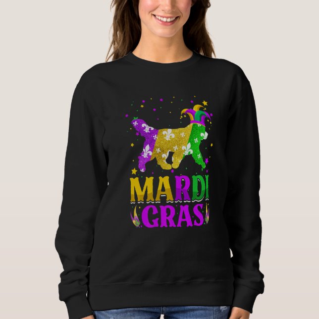 Moletom Mardi Gras Newfoundland Dog Lover Carnival Jester  (Frente)