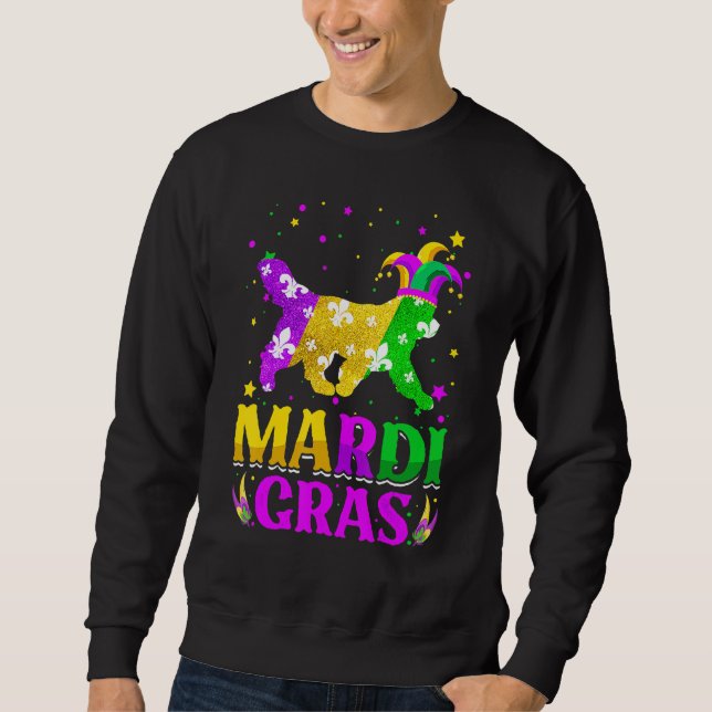 Moletom Mardi Gras Newfoundland Dog Lover Carnival Jester (Frente)