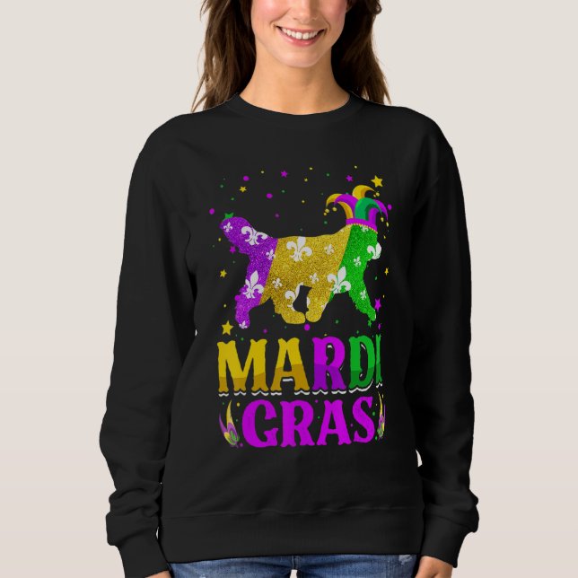 Moletom Mardi Gras Newfoundland Dog Lover Carnival Jester_ (Frente)