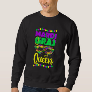 Moletom Mardi Gras Queen Crown Mask Kids Adultos