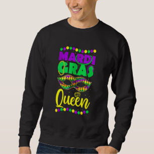 Moletom Mardi Gras Queen Crown Mask Kids Raparigas Adultos