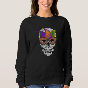 Moletom Mardi Gras Skull Party Mask Parade Costume