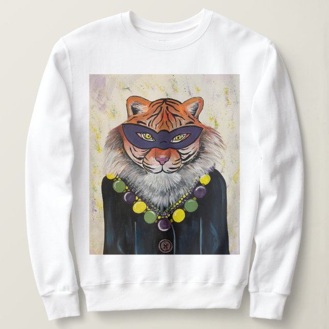 Moletom Mardi Gras Tiger Sweatshirt (Frente do Design)