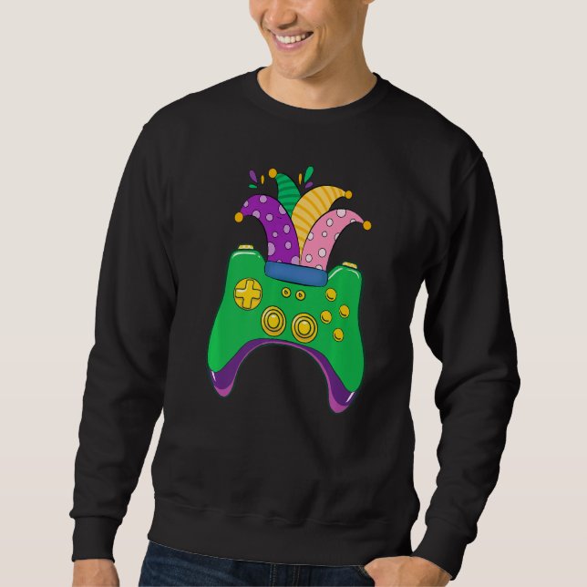 Moletom Mardi Gras Video Game Controller Jester Hat Gamer (Frente)