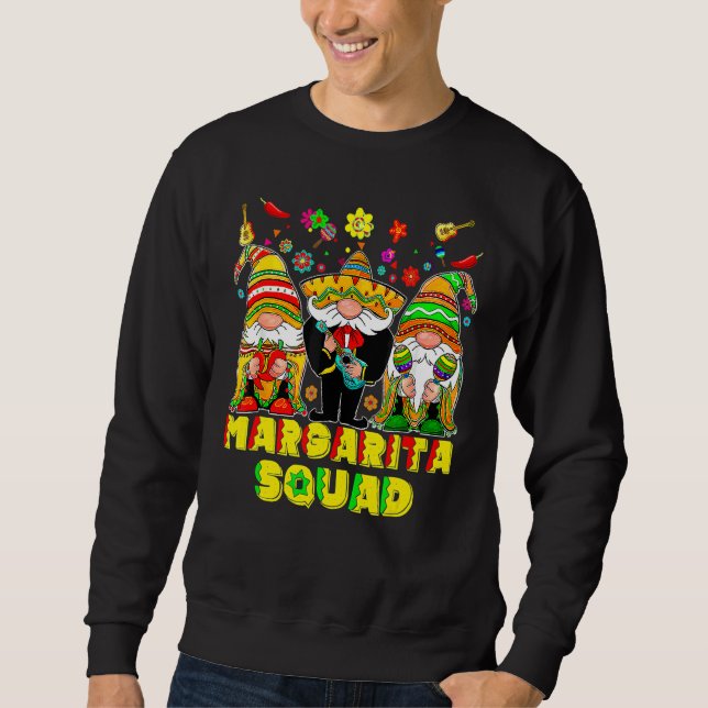 Moletom Margarrita Squad Trio Gnomos Sombrero Cinco De Mãe (Frente)