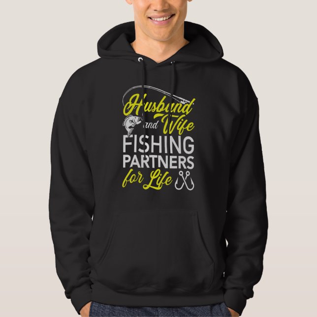 Moletom Marido E Parceiros De Pesca Esposa Para Pescadores (Frente)
