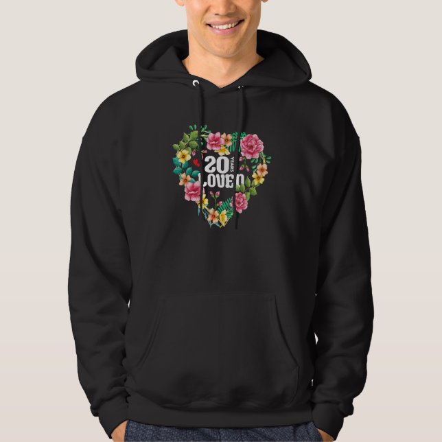 Moletom Marido Floral 20 Wedding Anni, 20 Anos (Frente)