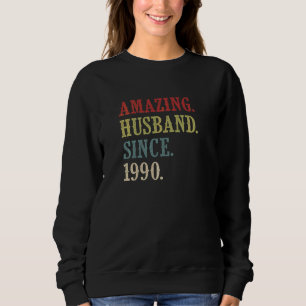 Moletom Marido Incrível Desde 1990 Retro 32 Anive Casament