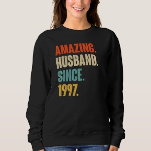 Moletom Marido Incrível Vintage Desde 1997 25 Casamento An
