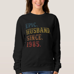 Moletom Marido Retro Epic Desde 1985 37ª Anive Casada