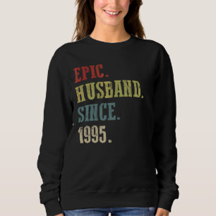 Moletom Marido Retro Epic Desde 1995 27º Aniversário de Ca